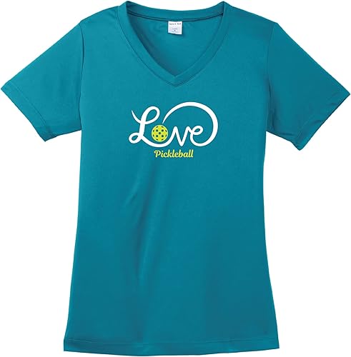 Love Pickleball Ribbon Ladies T-Shirt