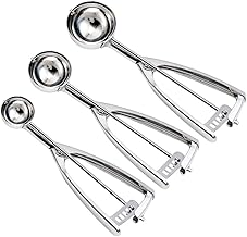 Cookie Scoop Set, Include 1 Tablespoon/ 2 Tablespoon/ 3 Tablespoon, 3PCS Cookie Scoops for Baking, Portion Scoop, Ice Cream Scoop With Trigger Release, Made of 18/8 Stainless Steel