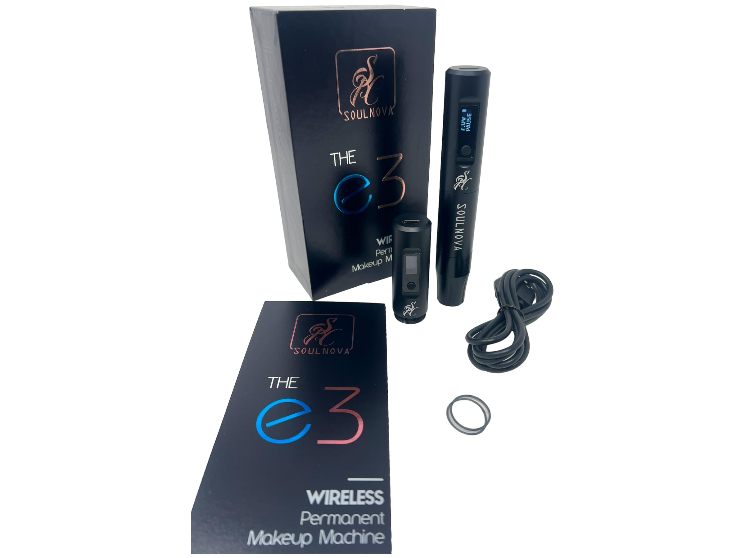 AVA E3 PMU Pen SoulNova kabellos mit 2 Wechselakkus - INKgrafiX® Deutschland - Profi Studio - Tattoo Tattoomaschine Permanent Make Up
