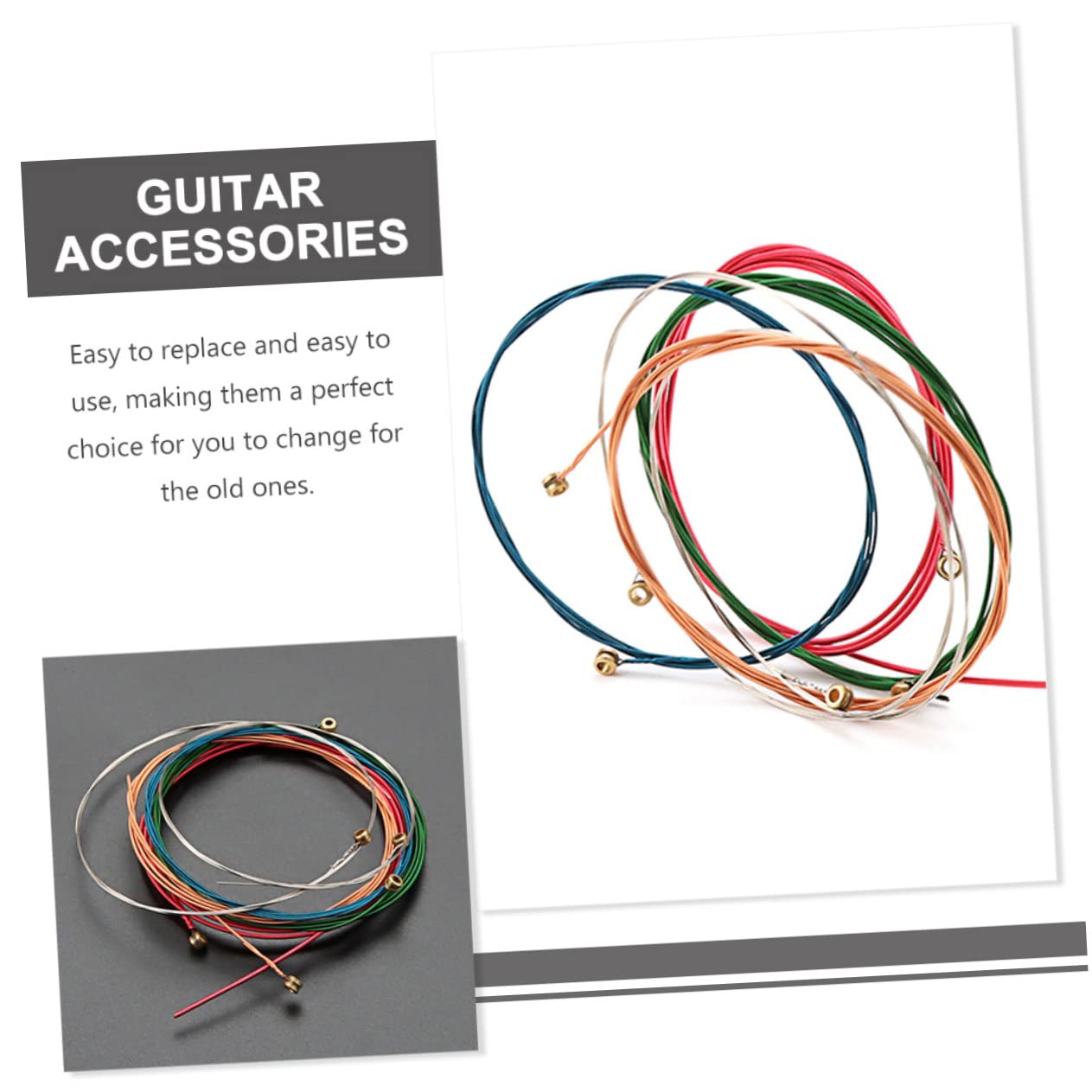 TOYANDONA 24piezas Cuerdas De Guitarra Folclórica De Repuesto De Fácil De Instalar Sonido y Cómodo Para Músicos y Aficionados