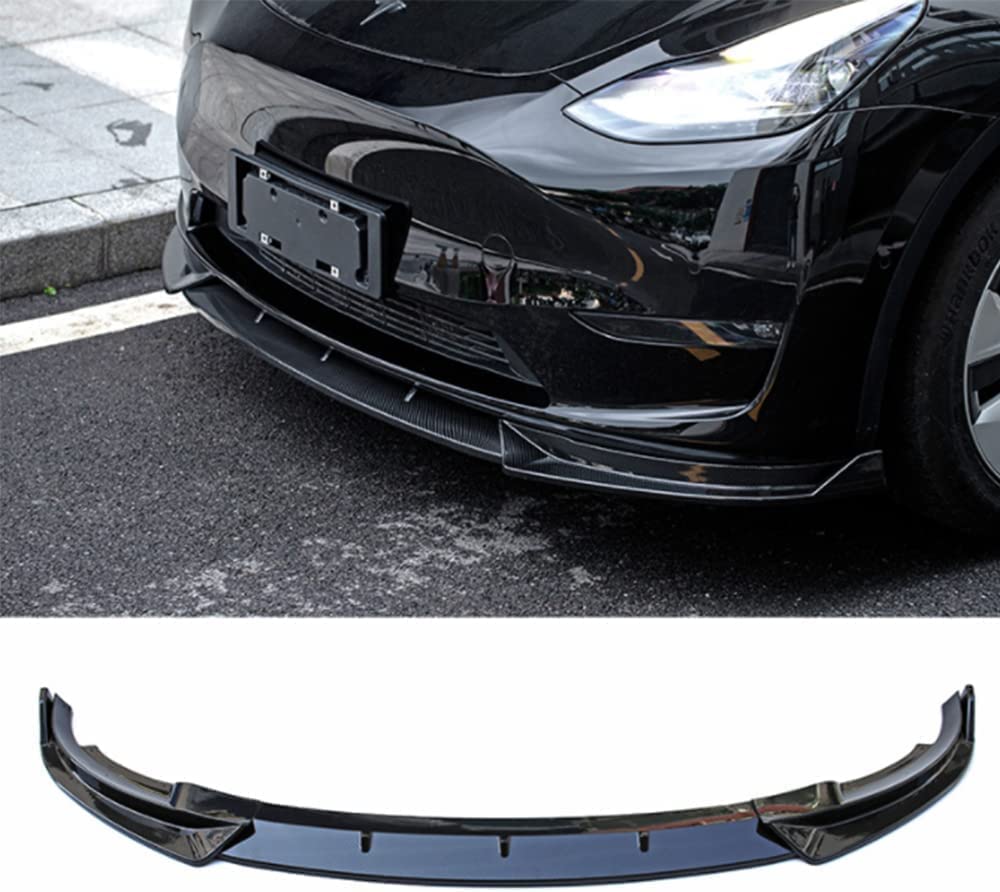 Becquets Avant pour Tesla Model Y 2021-2022 Pare-Chocs Kit de Corps de Lèvre Noir Matt