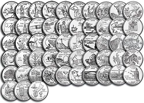1999 D Complete 1999 thru 2009 D 56-coin B.U. State Quarter Set Uncirculated
