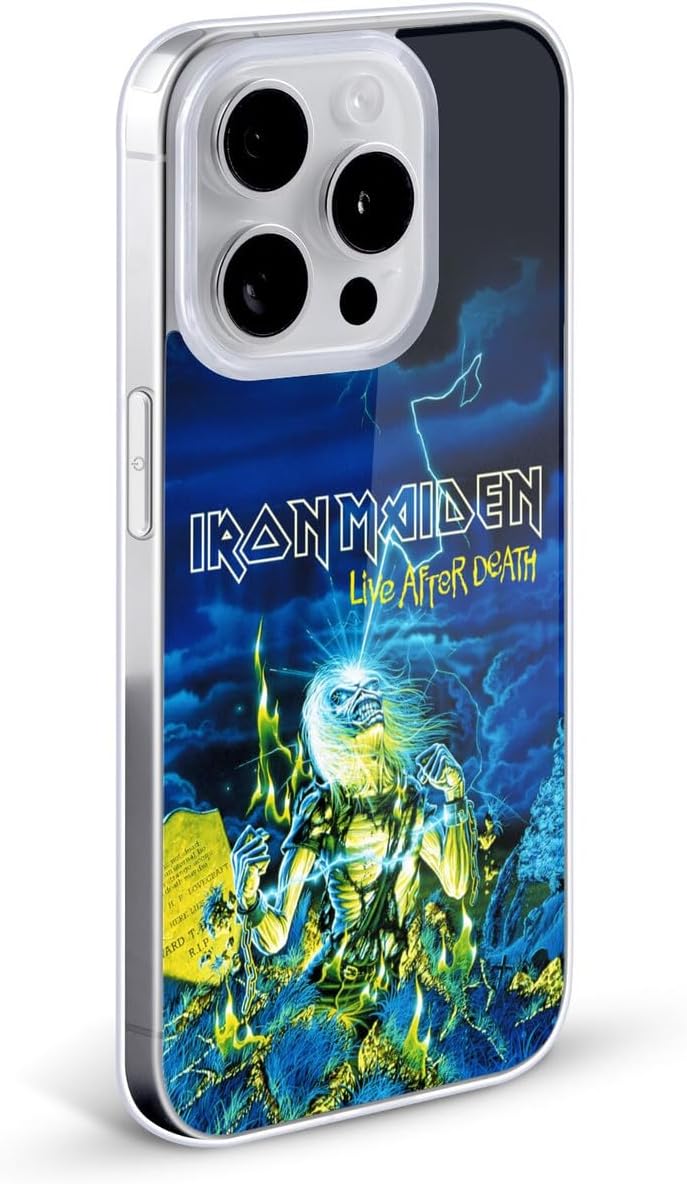 Head Case Designs Officially Licensed Iron Maiden Live After Death Tours Soft Gel Case Compatible with Apple iPhone 15 Pro Max
