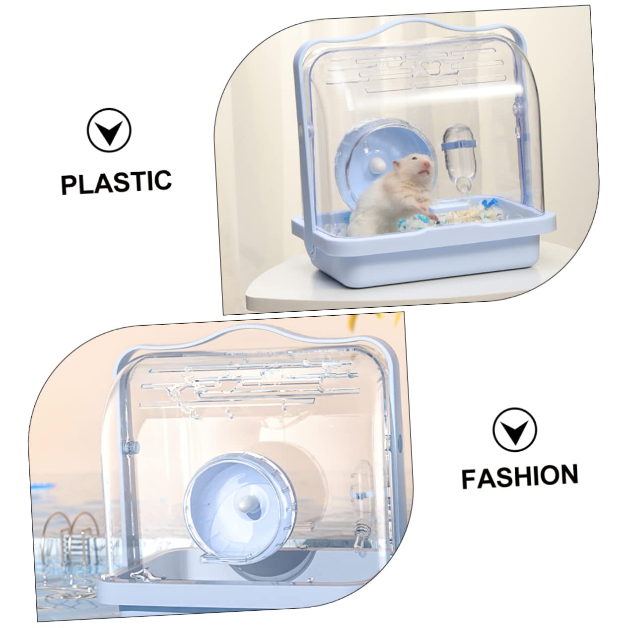 Tragbare Hamster Transportbox aus Kunststoff in Blau