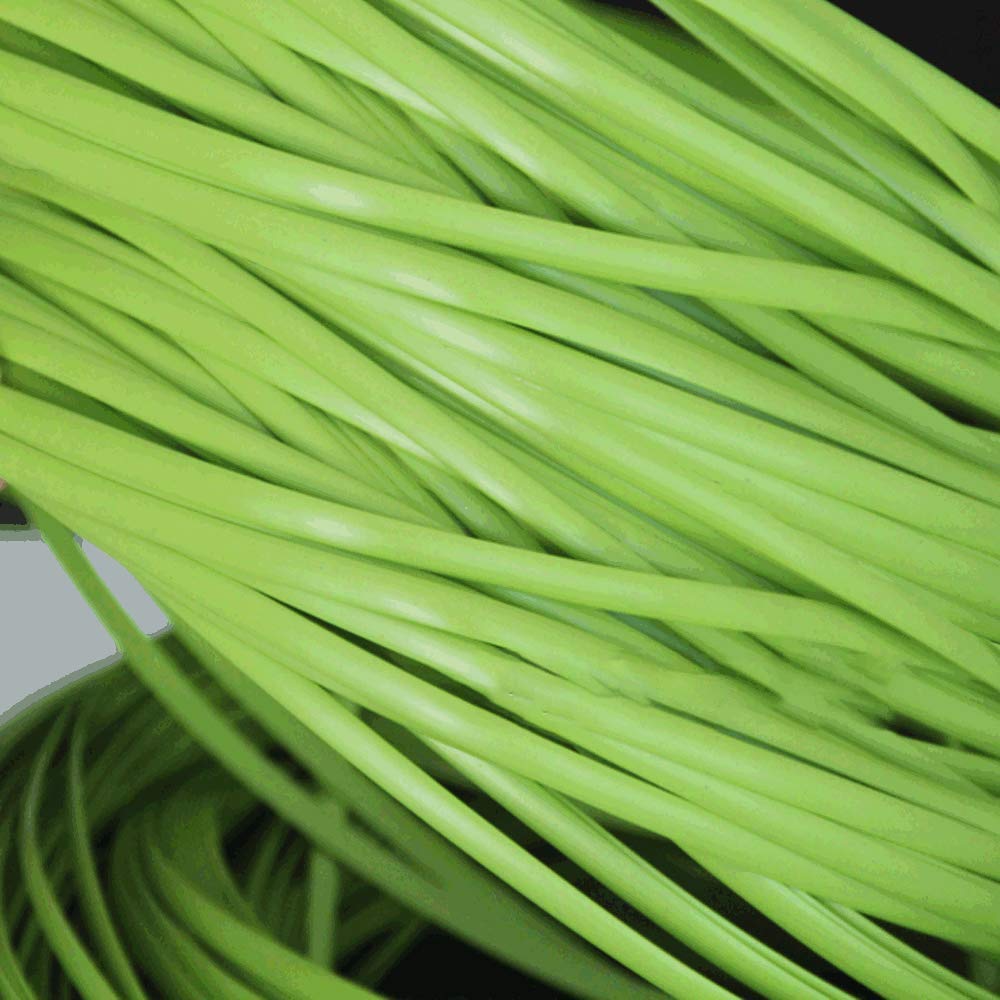 Oudini Green Synthetic Rattan Repair Knit Material Gradient Flat Rattan Weaving Plastic Rattan For Diy Homeniture, Chair Table, Storage Basket