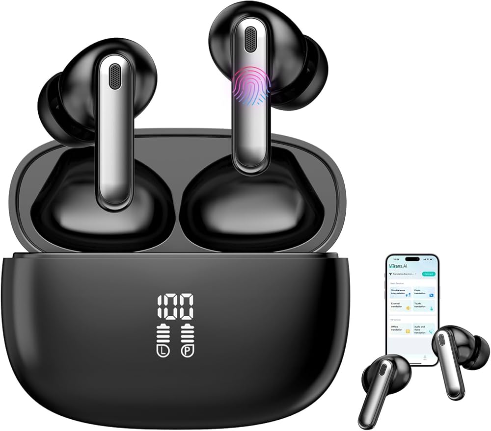 Amazon.co.jp: イヤホン翻訳機 Chamequinho 双方向同時通訳 オフライン