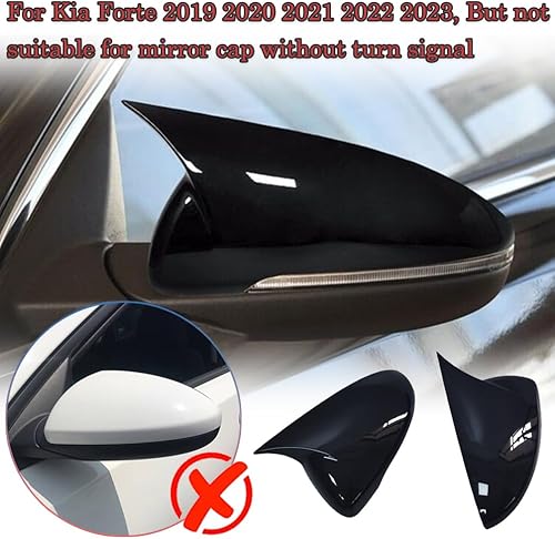 Miniatura 2 de Nuevo Espejo retrovisor exterior Carcasa trasera Tapa de espejo retrovisor para Kia Forte Cerato k3 2019 2020 2021 2022 2023 2024 - ABS negro