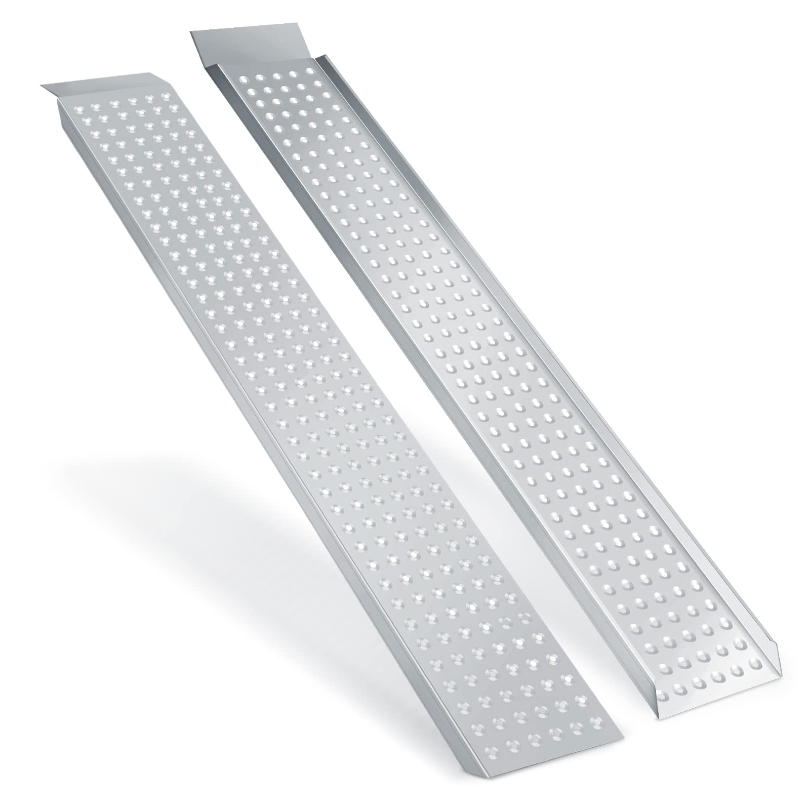Daromigo 2X Auffahrrampe, Verladerampe 400kg,Verzinkter Stahl Auto Laderampe,rutschfeste Verladeschiene, Länge 160cm,für Motorrad, Anhänger, Rasenmäher, Auto Laderampe
