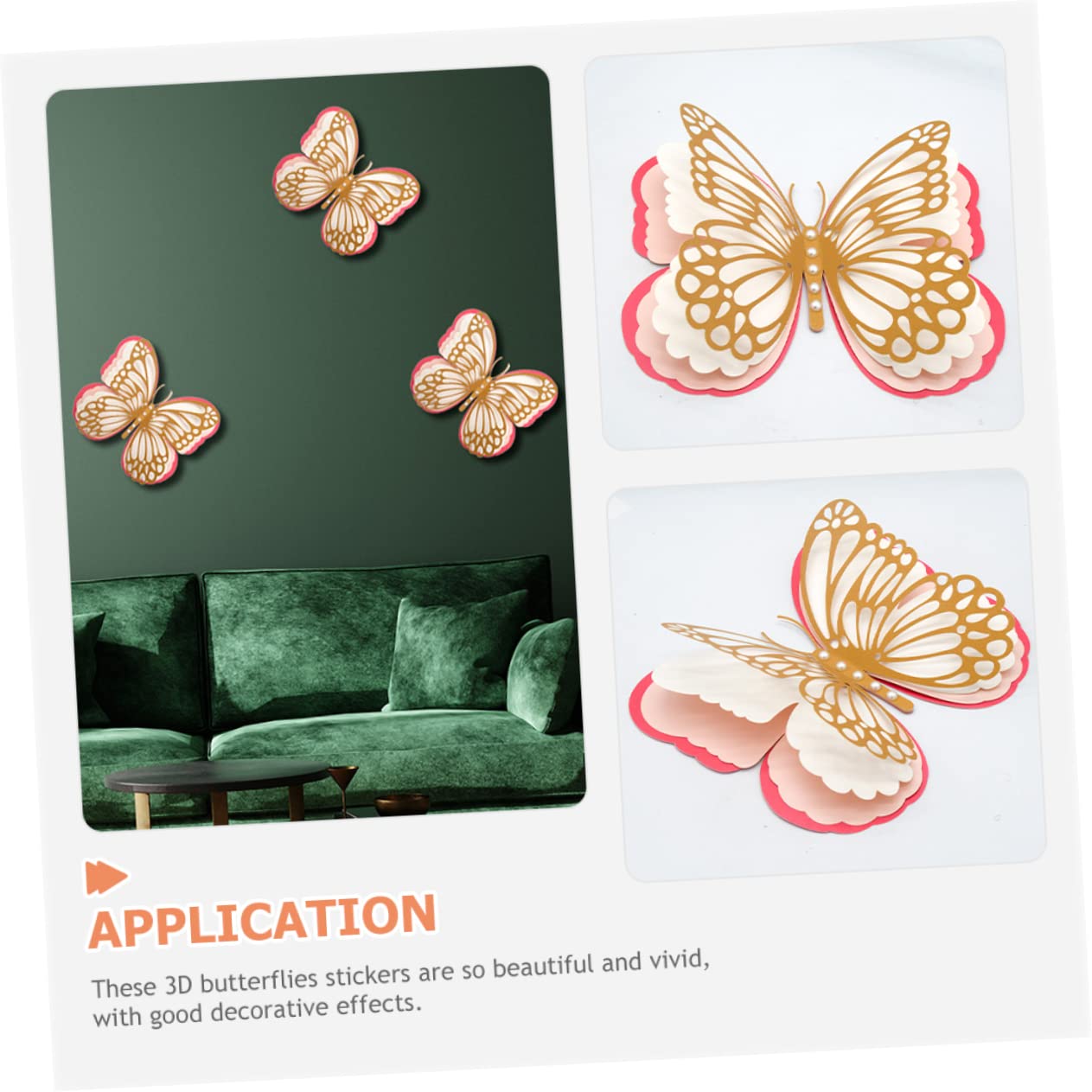 Abaodam 5 Stücke Schmetterling Aufkleber 3d Schmetterlinge Aufkleber Set Für Wohnzimmer Dekorative