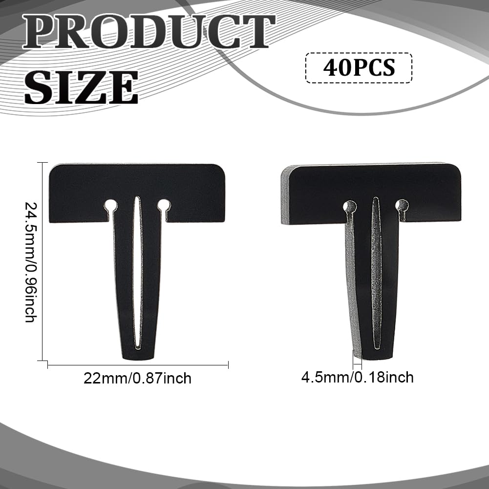 BENECREAT 40Pcs Acrylic Honeycomb Dowel Pins, Laser Cutting Pins, Black, 22mm x 24.5mm, 0.86 Inch