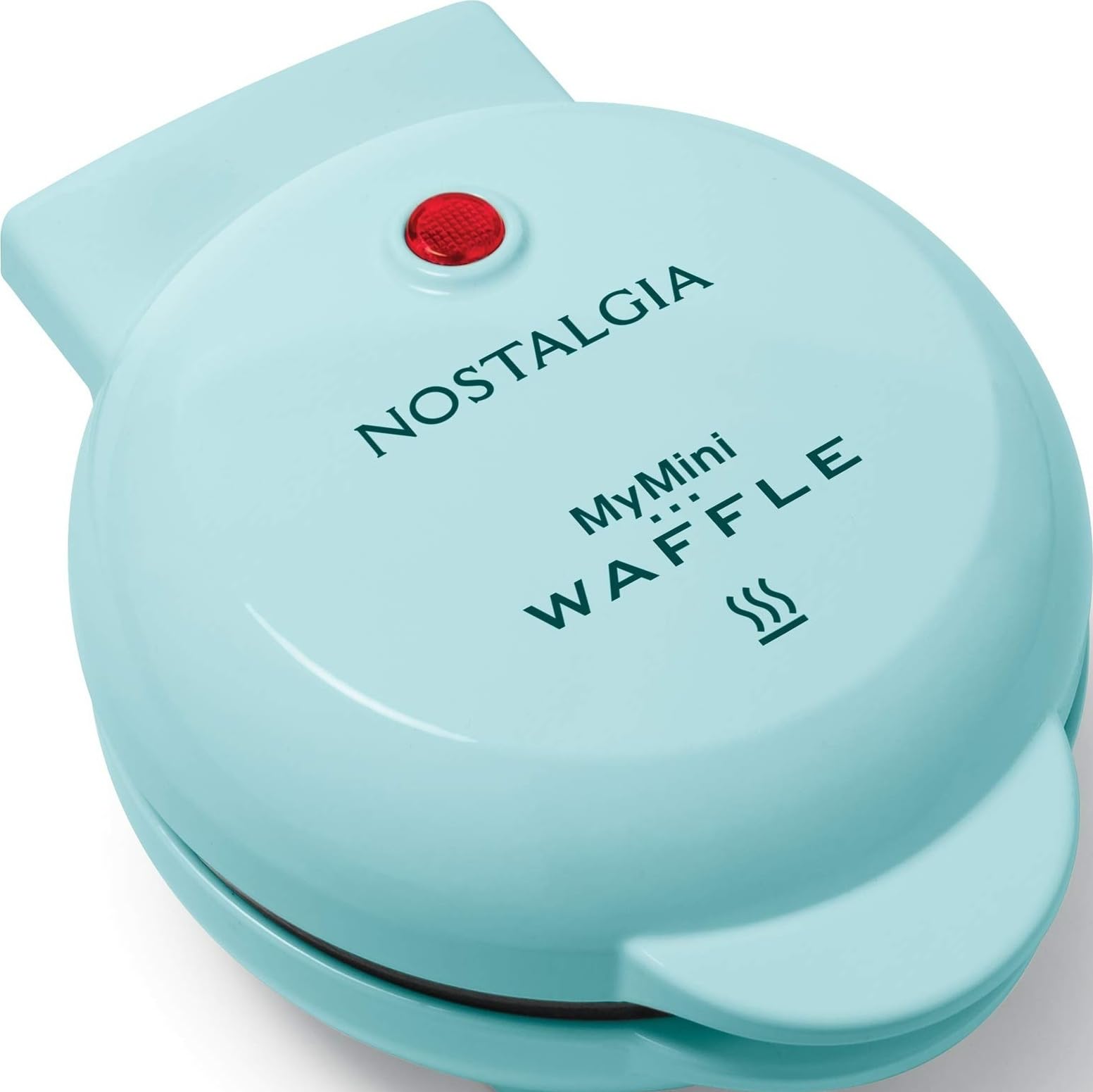 Nostalgia MWF5AQ MyMini Personal Electric Waffle Maker, Hash browns, French Toast Grilled Cheese, Quesadilla, Brownies, Cookies, Aqua