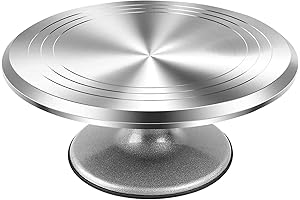 RFAQK 12 Inch Aluminum Alloy Revolving Cake Stand: The Perfect Tool for Cake Decorating Enthusiasts