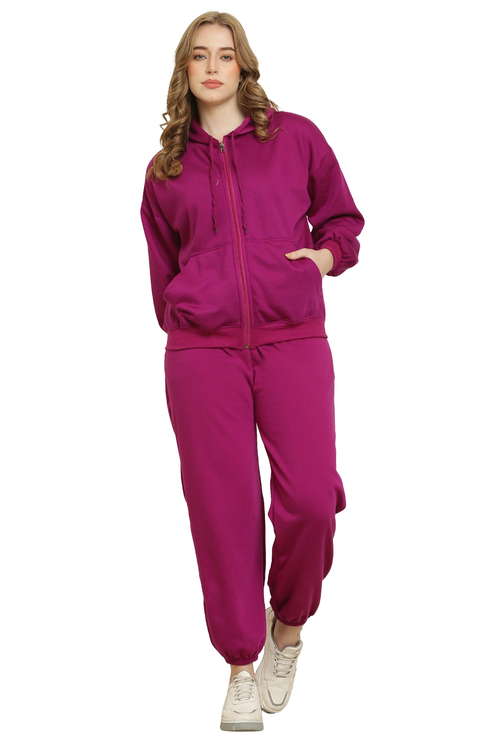 GLAMY Men's Fleece Long Sleeve Pullover Hoodies Set Full Length Winter Nightwear Pajama and Hoodie Set Tracksuit (3XL to 10XL) (7 Colours) (IN, Alpha, 3XL, Plus, PURPLE)-picture-50