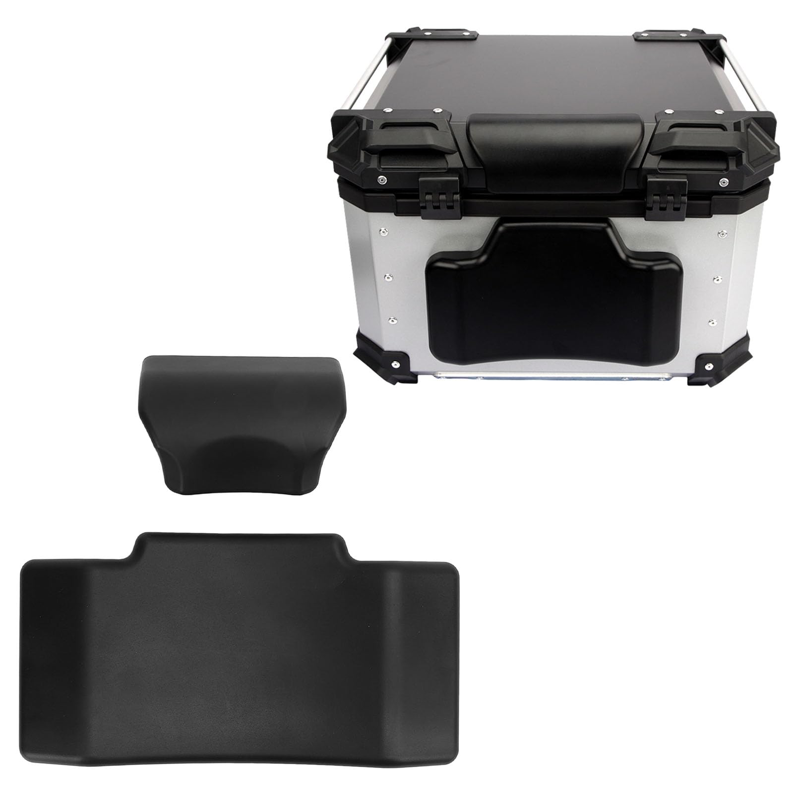 Cuscino per Bauletto Posteriore Moto, Schienale Universale in Pelle PU per Passeggero, Comodo per Bauletto Posteriore 36L o 45L