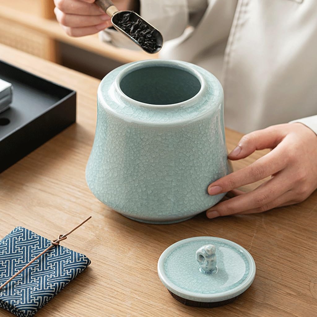 Puszka na herbatę Ceramiczne puszki na herbatę Puszki do przechowywania w gospodte Czarna herbata Zielona herbata Puszki na herbatę Puszki do przechowywania przekąsek Pojemnik na herbatę (A)