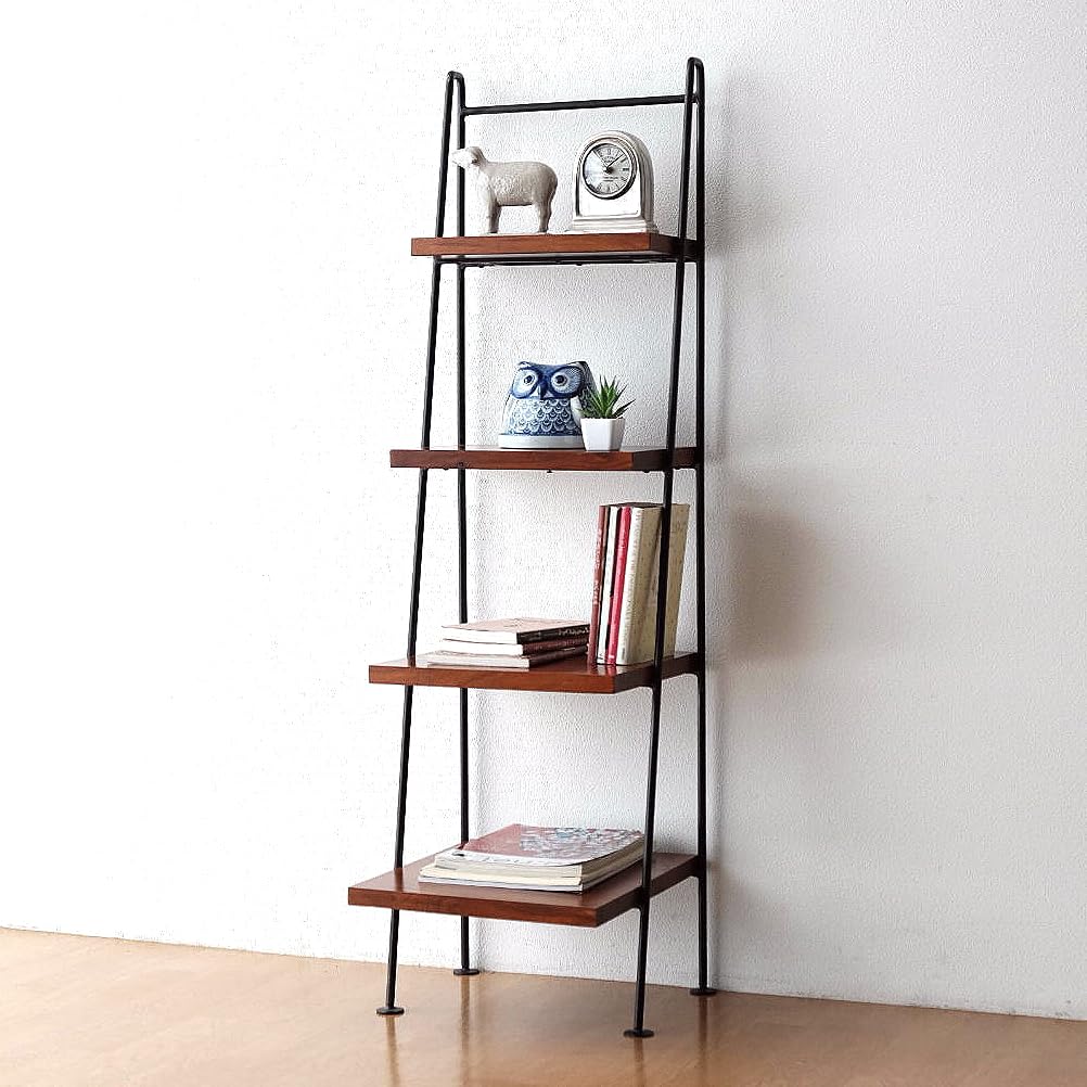 Amazon｜ラダーラック おしゃれ 木製 アイアン ラダーシェルフ はしご