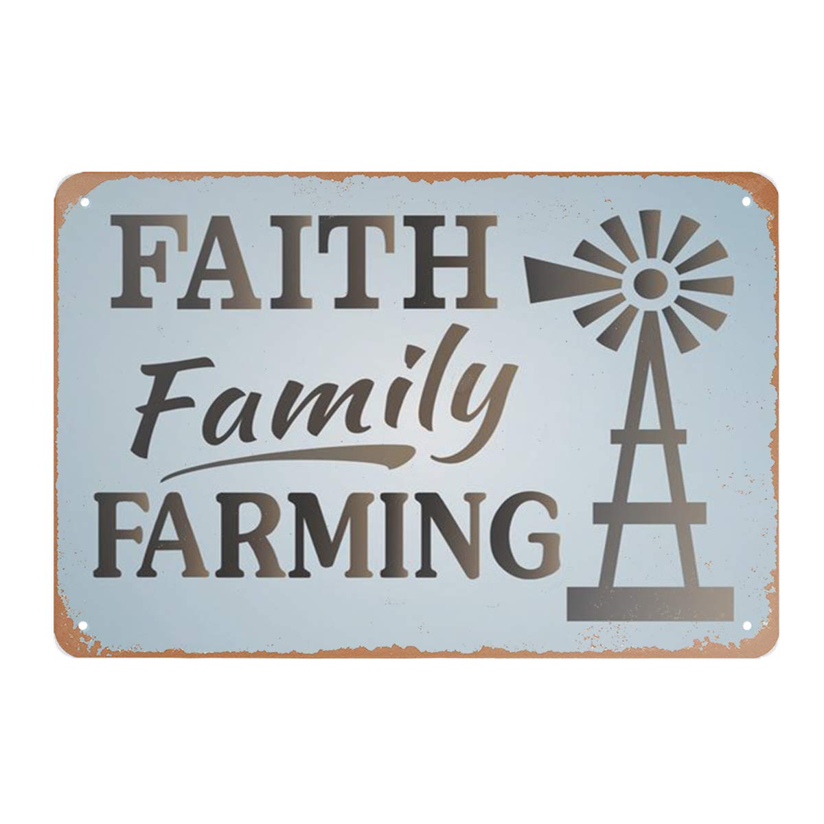 Bioprocess Faith Family Farming Garden Home Wall Decoration Farm Garden Agriculture The Signboard Inches Wall Decor Poster Metal Sign 8X12 Inches