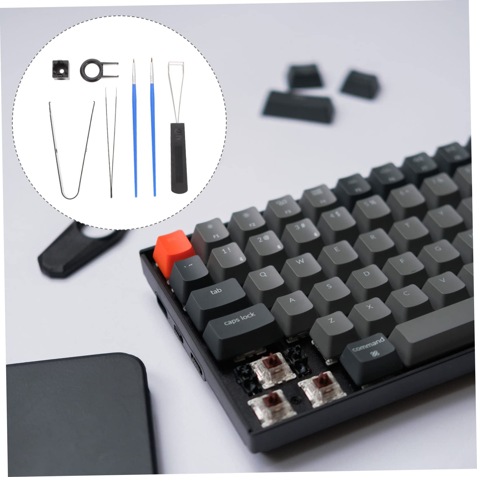 Uonlytech 3sets Per Lubrificazione e Rimozione Tastiera Kit Estrattore e Accessori Per e Tastiere Gaming