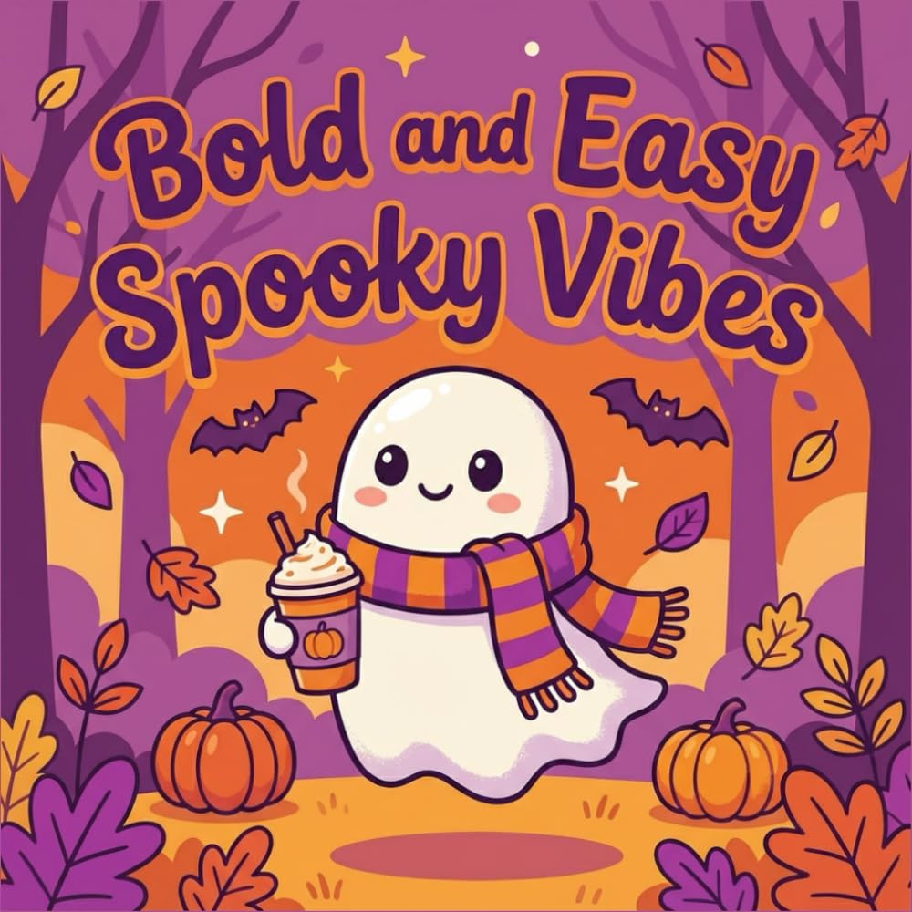Bold and Easy Spooky Vibes: A Cute and Cozy Horror Coloring Book with Friendly Ghosts, Witches, and Kawaii Halloween Treats (The Alex Bright Bold & Easy Collection)