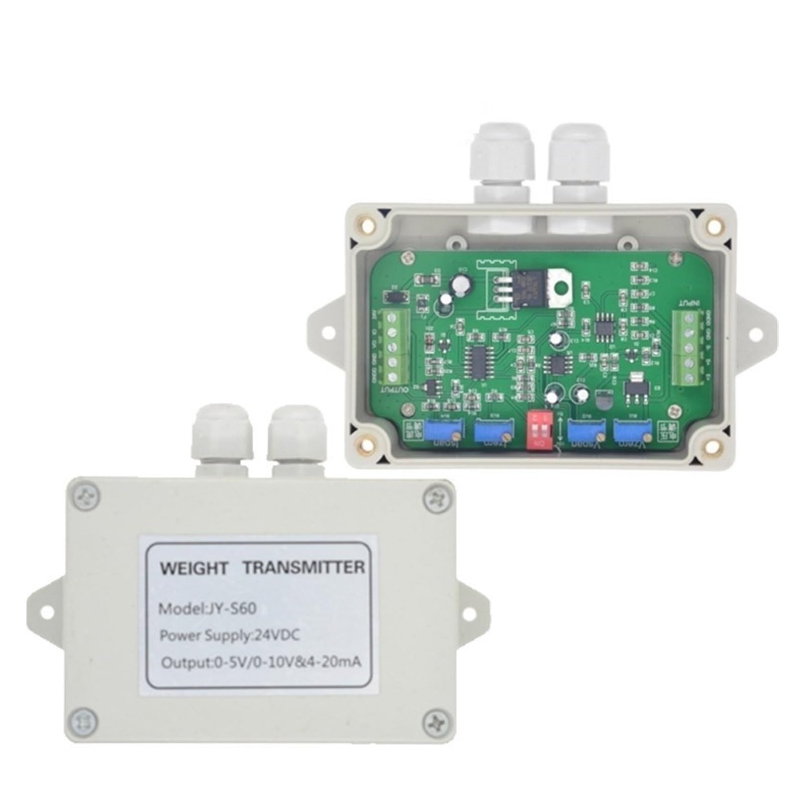 Load Cell, Weighing Transmitter Weighing Amplifier Weight Sensor Voltage Current Converter DC 12-24V 4-20MA Load Cell Amplifier,for Measure Force, Pressure