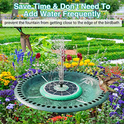 Szmp Solar Fountain 5W Bird Bath Fountains 2023 Upgraded Ufo Lights, Solar Powered Fountain Pump With 7 Nozzle & 4 Fixer, 4000 Battery, Solar Fountain Pump For Bird Bath, Garden, Patio, Pond, Outdoor #TOP3