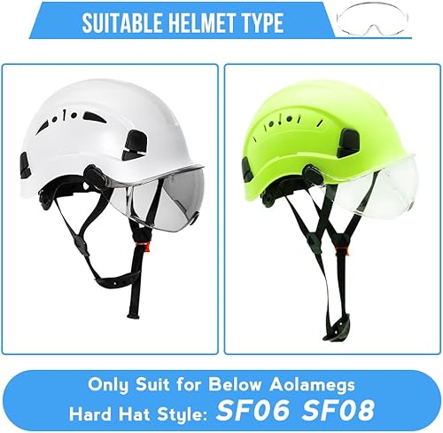 Miniatura 8 de Aolamegs ANSI Z87 Safety Hard Hat Visor-OSHA Construction Hard Hat Accessories,Safety Helmet Goggle Replacement,Eye Protector