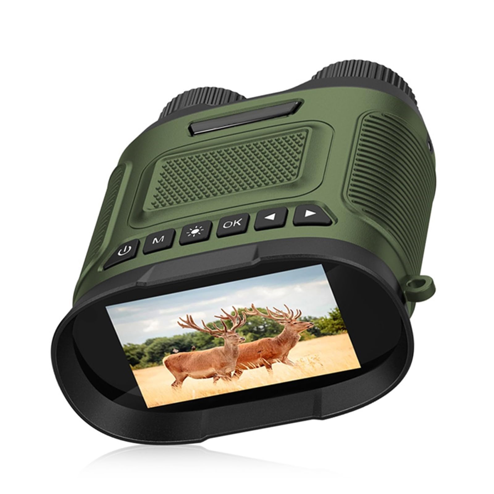 Garvee - Prismáticos de visión nocturna 4K HD - Pantalla ancha de 3" - Zoom Óptico 8X - Infrarrojo, Grabación foto/vídeo, resistente al agua, batería recargable, ideal para cazar, observación