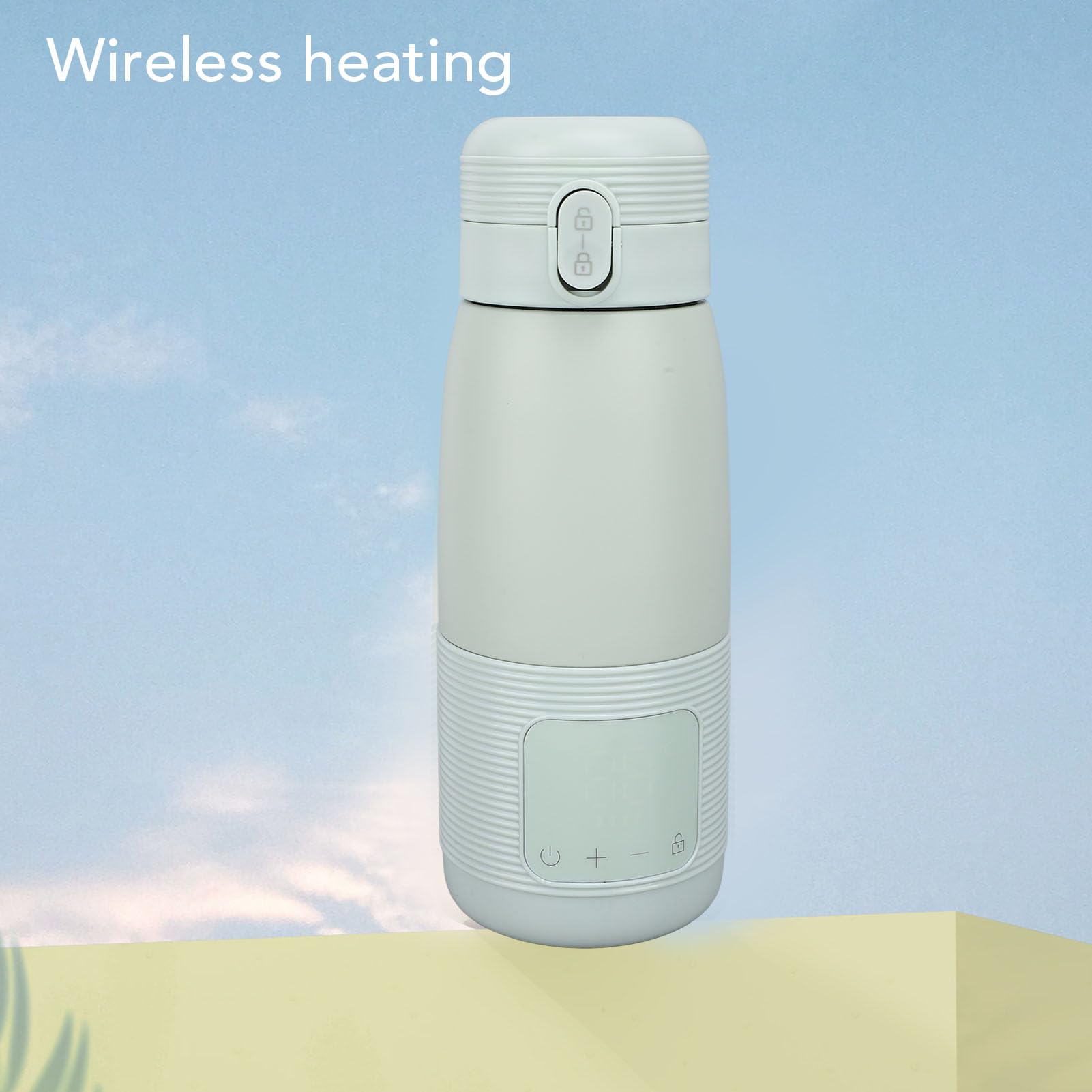 Tbest Scaldalatte Portatile per Controllo della Temperatura in Acciaio Inossidabile 4400mAh Scaldalatte da Viaggio Portatile Il Design Conveniente dello Consente di Collegare i Cavi Questo