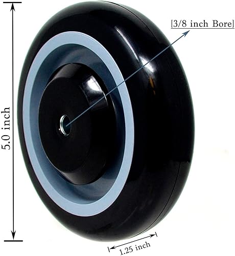 Miniatura 2 de SYRATION - Paquete de 20 ruedas de poliuretano escalonadas y completas de 5 pulgadas con rodamiento de bolas doble, capacidad total de 5000 libras