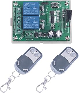 Wireless Switch DC 12V 2CH Wireless Remote Control Switch, DC12V 2 Channel Relay Receiver Switchs Module, Transmitter Toggle ON Off Relay (2X Remote Control 315)
