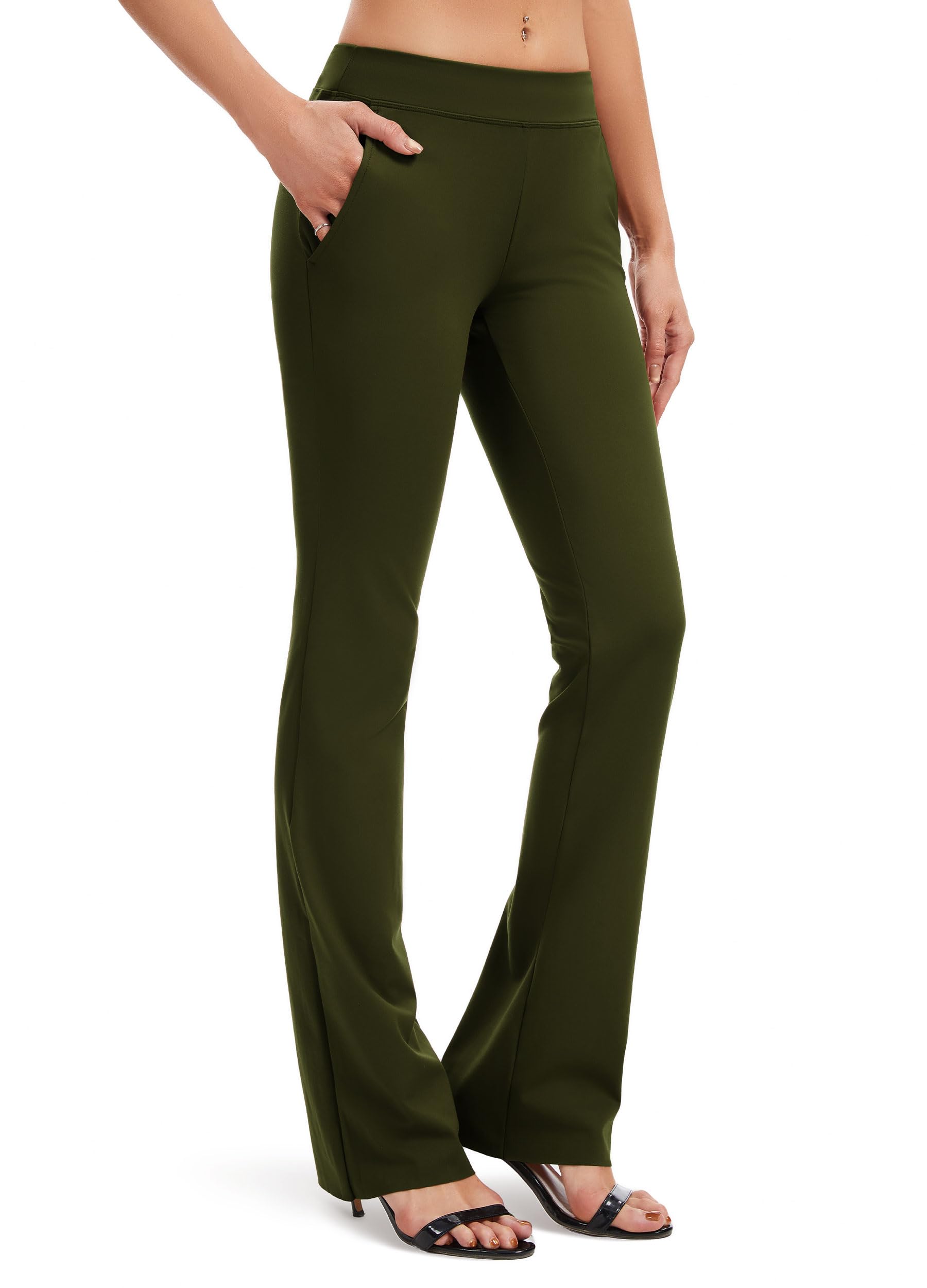 SAFORT Regular/Tall Bootcut Yoga Hose mit 71cm/76cm/81cm/86cm Schrittlänge Lange Bootleg-Hose Sporthose Lang