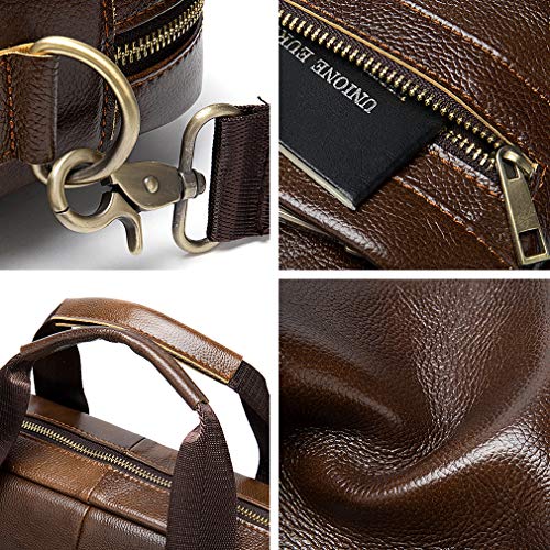 image for Hebetag Leather Business Messenger Bag Briefcase Handbag for Men Carry
