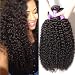 Nadula 8A Unprocessed Brazilian Virgin Curly 3 Bundles 95-100g/ Bundle Natural Color Remy Human Hair Weave (20 22 24inch)