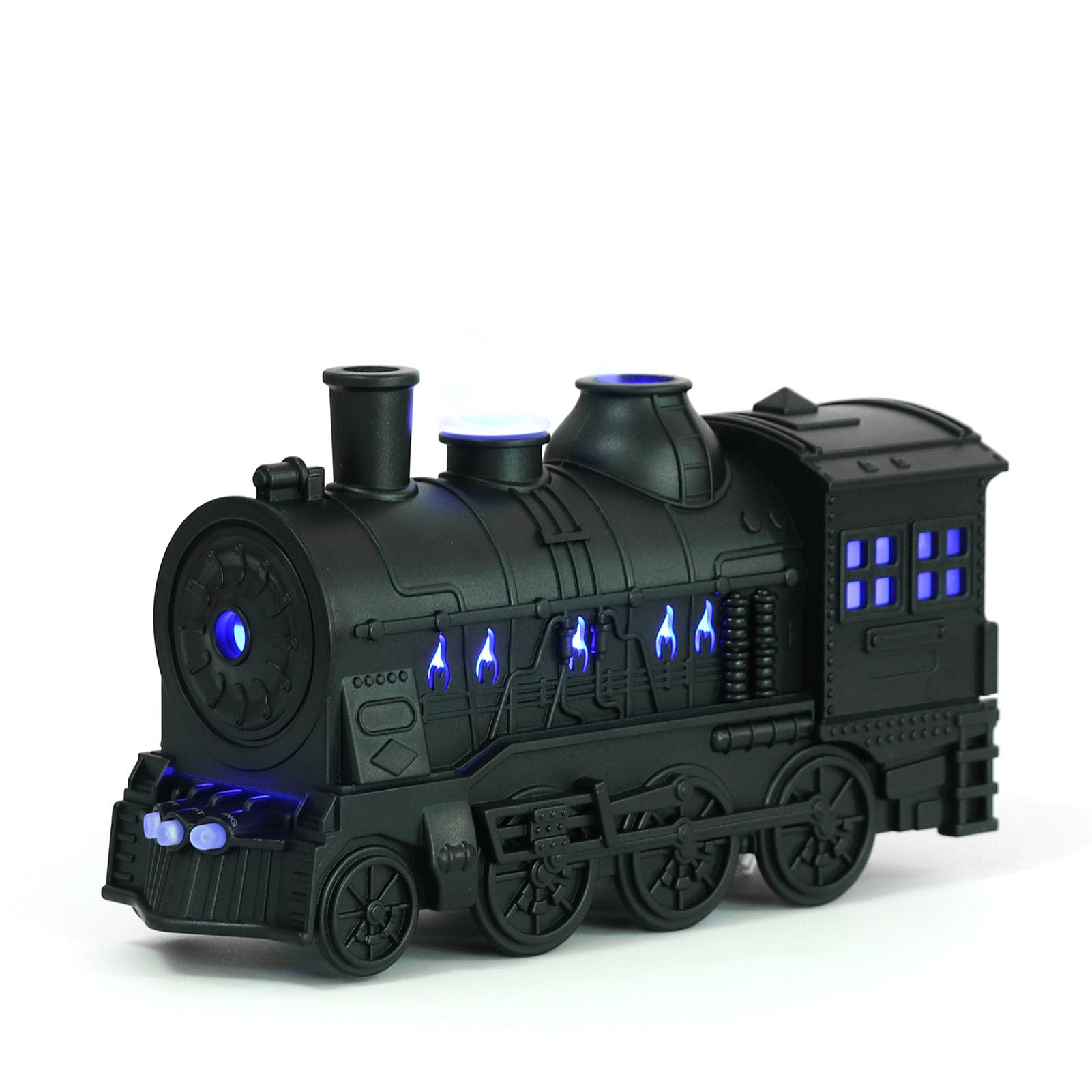 Difusor de Tren – Difusor de Aceite Esencial de 10.1 FL Oz para el Hogar, Humidificador de Niebla Fría de Aromaterapia con Forma de Tren Retro con Control (Enchufe Europeo de 100