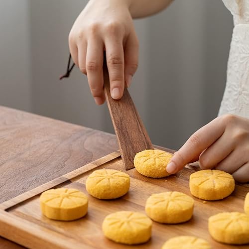 Miniatura 2 de Muso Wood Espátula de madera de acacia de 9.8 pulgadas para cocinar, aleta de madera pequeña, juego de espátulas antiadherentes, espátulas multiusos