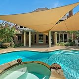 E.share 20' X 20' X 20' Sun Shade Sail Uv Top Outdoor Canopy Patio Lawn Triangle Beige Tan Desert Sa