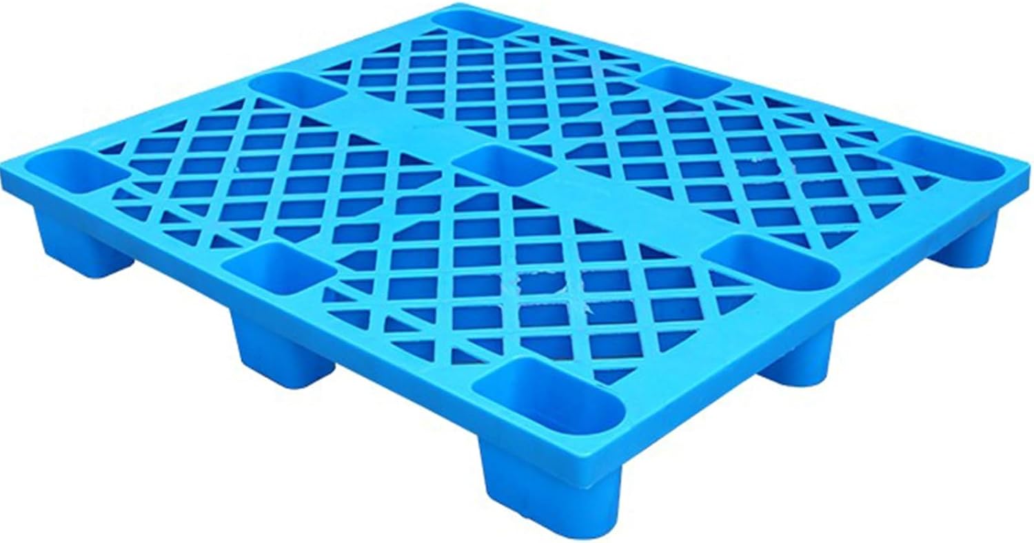 EMYJAY Logistics Pallets, Shipping Grid Pads Lightweight Floor Pallet Convenient and Stable Reusable Long Service Life in Line with International Standards (Color : Blue, Size : 800x1000mm)