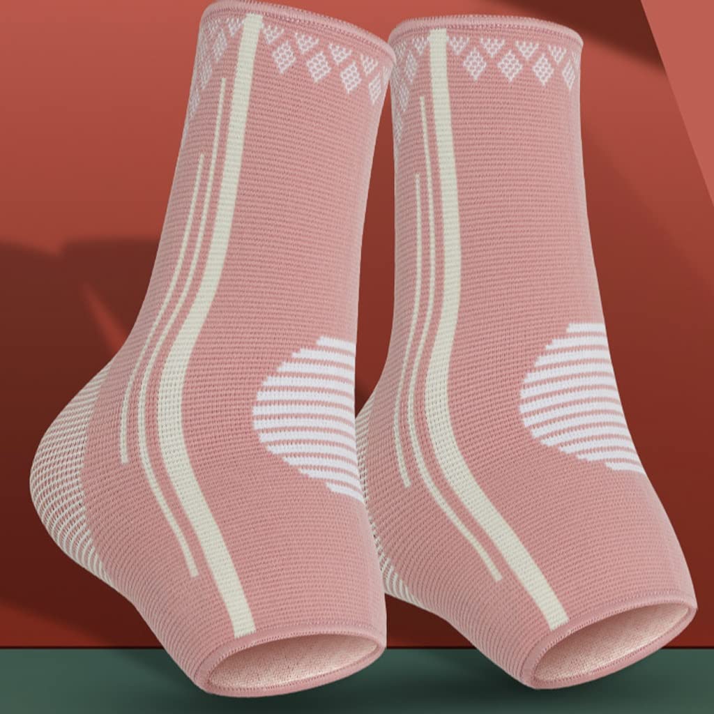 Calcetines de Soporte para la espinilla, 1 par, compresión Transpirable, para Tobillo, Tobillera, Protector para Mujer y niña, para Deportes (DL) (D Grande)