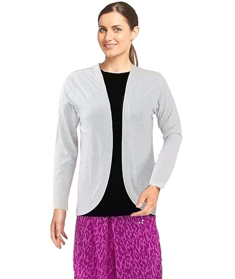 Black 100% Cotton Overcoat Shrug - Full Sleeve