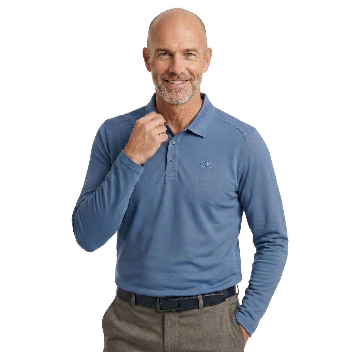 Calvin Klein Uomo 2026 Polo Golf Campus Elasticizzata a Maniche Lunghe