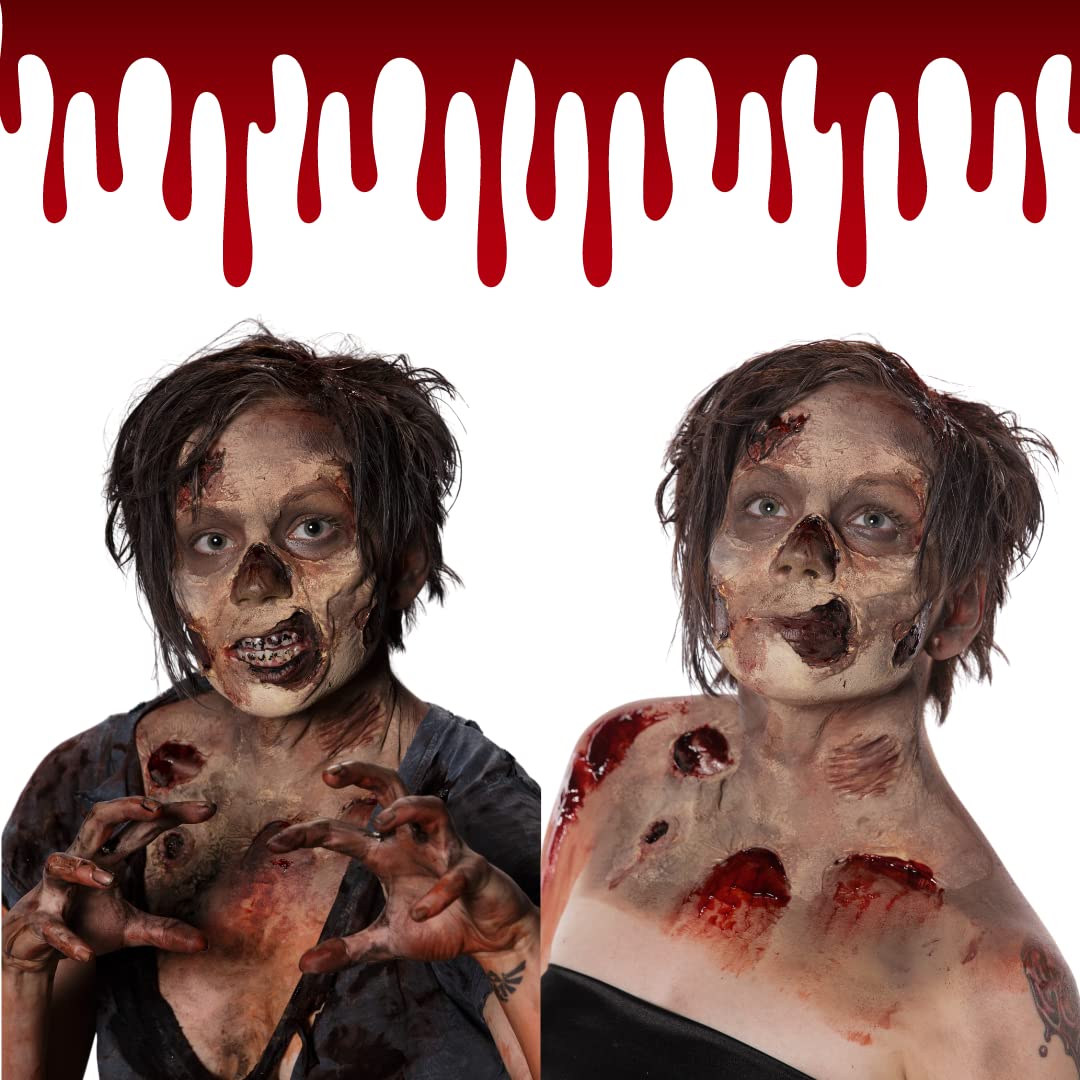 FX Monster Liquid Latex 2 Pack + Fake Blood for Halloween Vampire, Monster, Zombie Makeup and Dress up, Ideal for Art, Theater, Stage Blood : Toys & Games