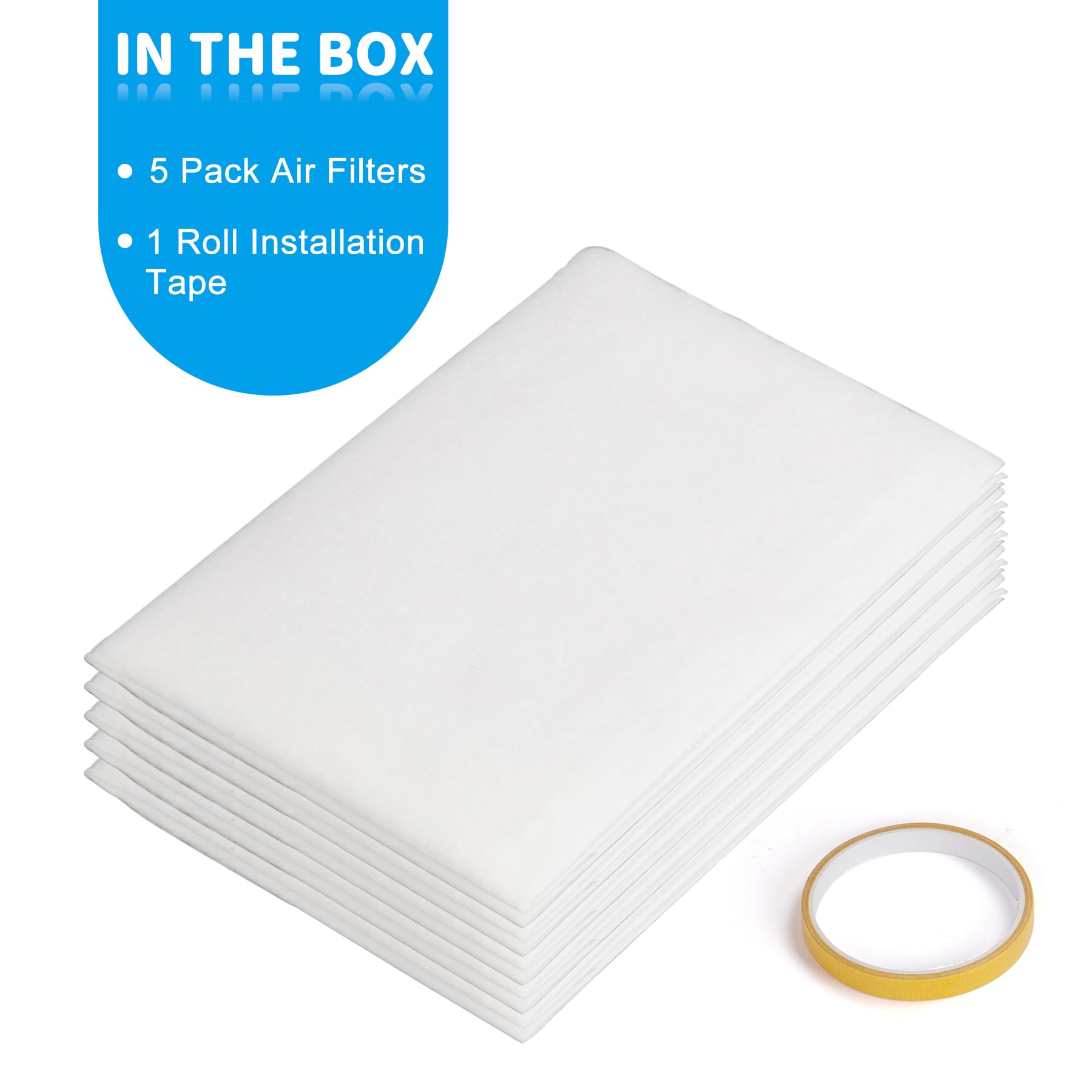 Filtro de aire para ventilador de torre, paquete de 5 prefiltros de aire de ajuste universal para ventilador de torre de hasta 42 pulgadas de alto, filtra y recoge polvo caspa de mascotas, 9