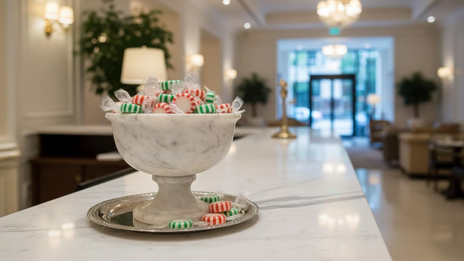 SweetGourmet Christmas Mix Red Peppermint and Green Spearmint Starlight Hard Candy Mints, Individually Wrapped, 4 Pound Bulk Bag