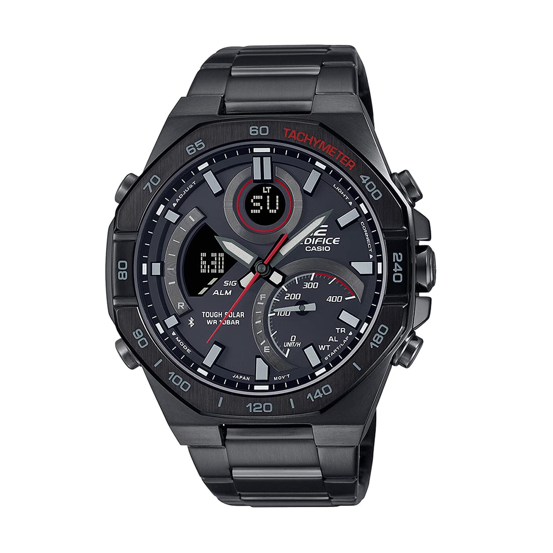 Casio Edifice ECB-950DC-1ADF Black Analog-Digital Dial Black Stainless Steel Band Mens Watch Smartphone Link Tough Solar EX556 (B0BZZGDYV9) Amazon Price History, Amazon Price Tracker