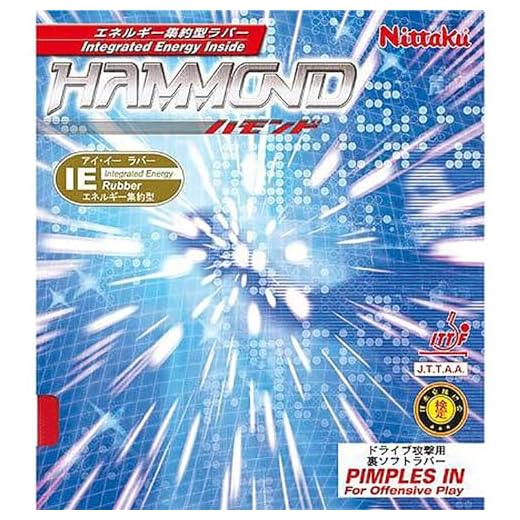Nittaku NR-8527 Table Tennis Rubber Hammond Soft Back High Elasticity Black Thick