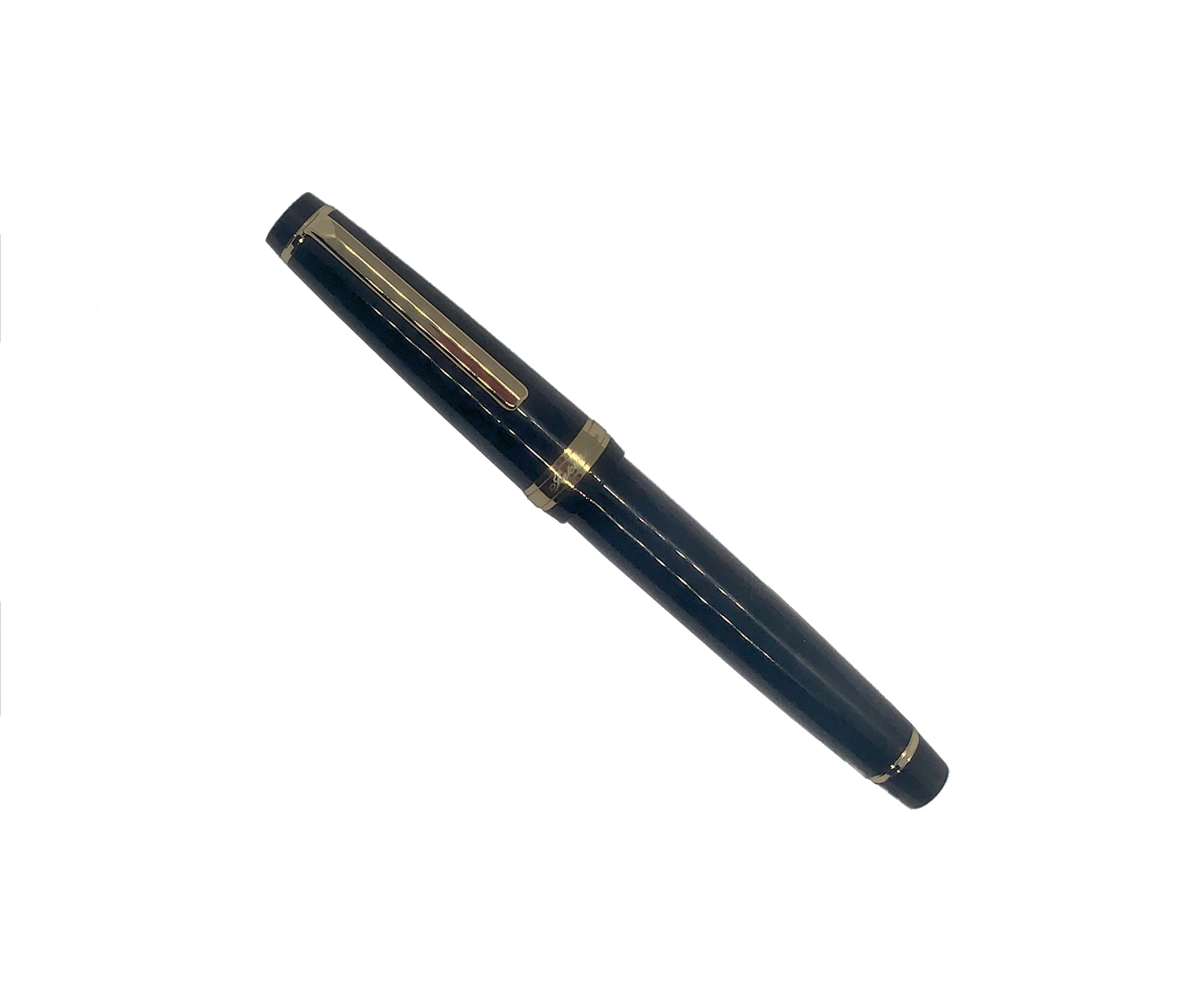 Inkursive Fude calligraphy italic nib fountain pen for Calligraphy, Signatures, Journaling. Ink pen (1.5 mm Italic, Obsidian)