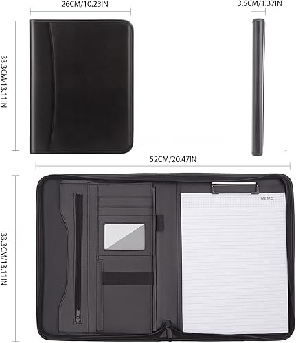 Miniatura 2 de Leathario Portafolio Cuero A4 Carpeta de archivo Padfolio Business La carpeta de presentación