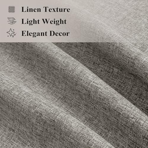 Cortinas plisadas de lino suave de lujo, opacidad total para ventanales de patio 4