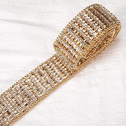 Image of Dubulle Womens Shiny Rhinestone Fashion Gold Belt Wedding Dress Crystal Party Wide Chain Jeans Fashion Diamond Waistband