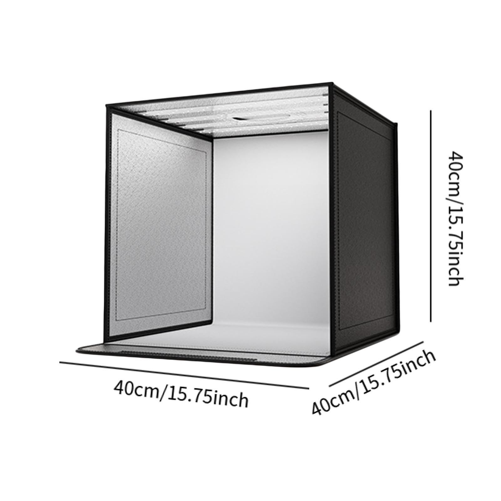 per La Fotografia, Pieghevole, Nero, Versatile, Kit Tenda per Illuminazione per Fotografia Box per Principianti in, 4 Luci con Dimmer, 40 Cm